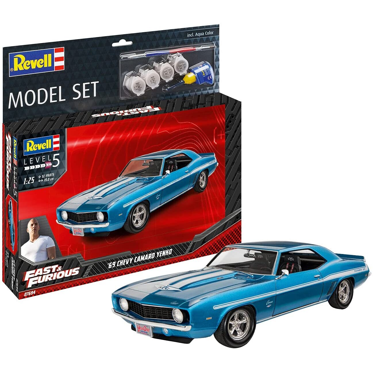 Set automodel, Revell, Chevy Camaro 1969 Yenko Fast & Furious