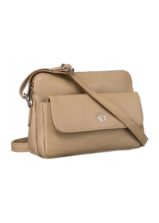 Geanta crossbody din piele naturala, Rovicky, 15.5x22.5x8cm, 3 buzunare