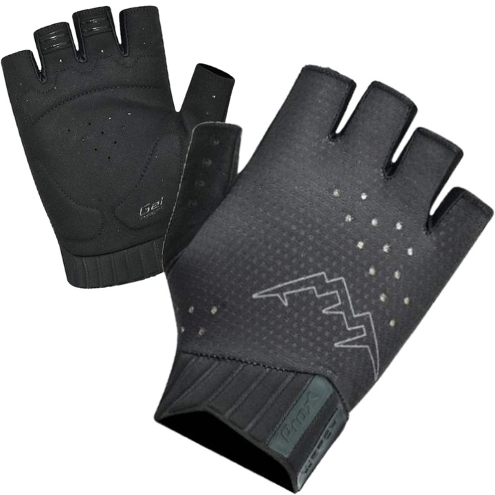 Спортни ръкавици, ProX, Contest, сиво/черни, XL, комплект къси ръкавици без пръсти с гел и вентилация