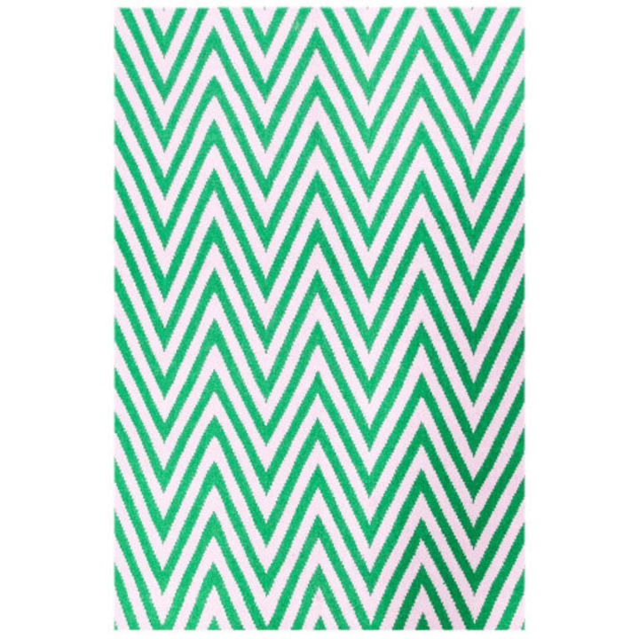 Bakero Covor Kelim Zig Zag green (155x240 cm)