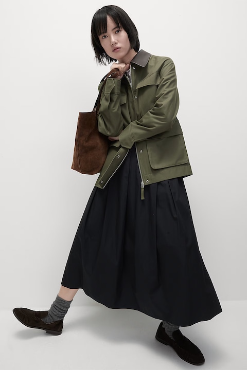 Marks & Spencer, Jacheta lejera cu buzunare supradimensionate, Verde sparanghel