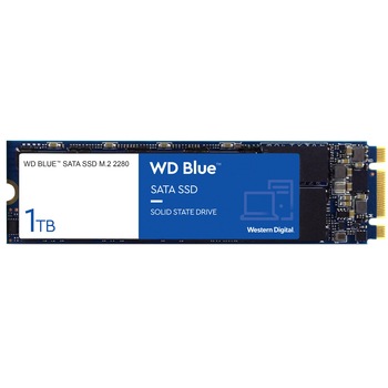 Solid State Drive (SSD) Western Digital Blue 3D, 1TB, SATA III, M.2 Solid State Drive (SSD) Western Digital Blue 3D, 1TB, SATA III, M.2