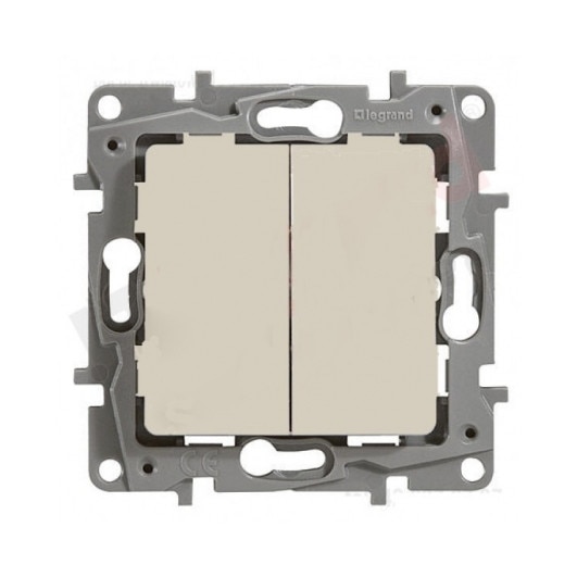 Intrerupator,Niloe, Dublu, 10A, Crem