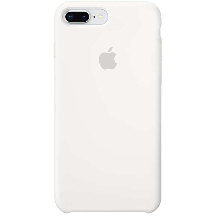 Husa de protectie Apple pentru iPhone 8 Plus / iPhone 7 Plus, Silicon, White