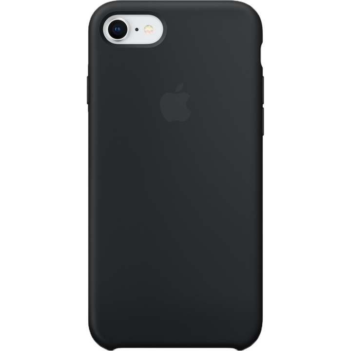 Защитен калъф Apple за iPhone 8 / iPhone 7, Силиконов, Black