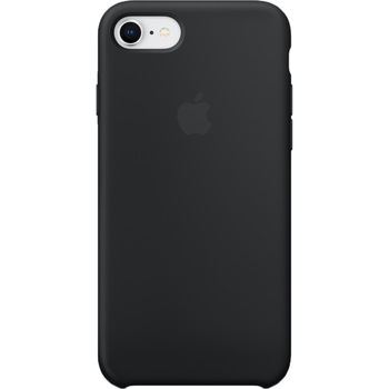 Husa de protectie Apple pentru iPhone 8 / iPhone 7, Silicon, Black Husa de protectie Apple pentru iPhone 8 / iPhone 7, Silicon, Black