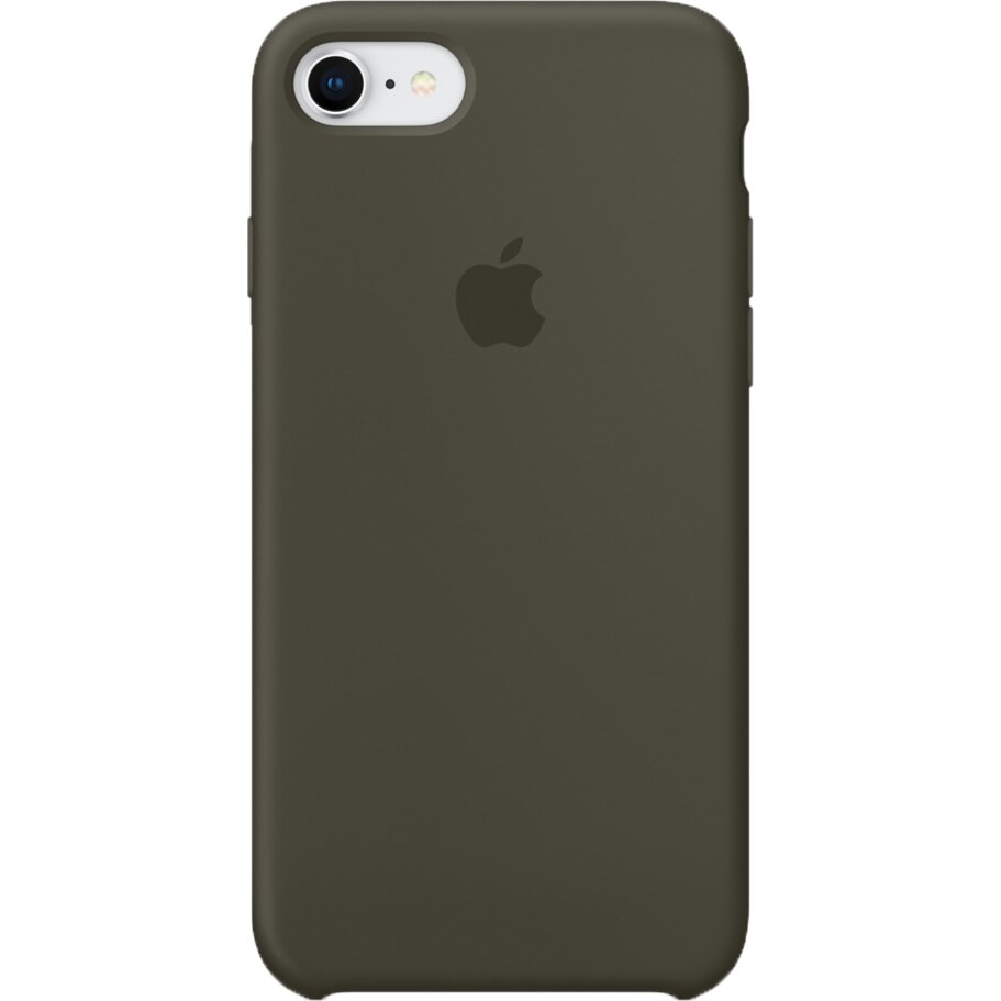 Husa de protectie Apple pentru iPhone 8 / iPhone 7, Silicon, Dark Olive