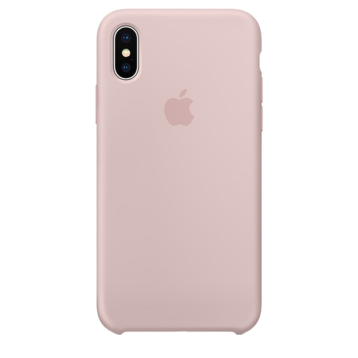 Husa de protectie Apple pentru iPhone X, Silicon, Pink Sand
