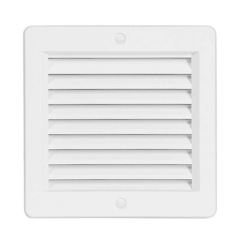 Rama de aerisire, cu plasa, 15 x 15 cm, alb, Haco