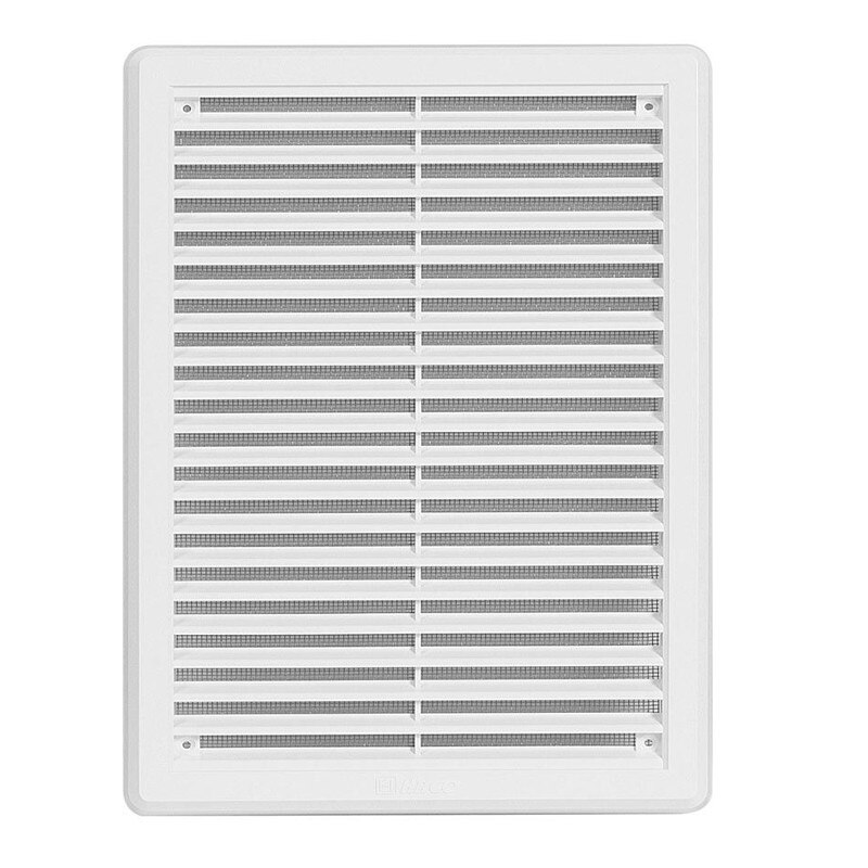Rama de aerisire acoperit cu plasa, 20x30 cm, alb, Haco