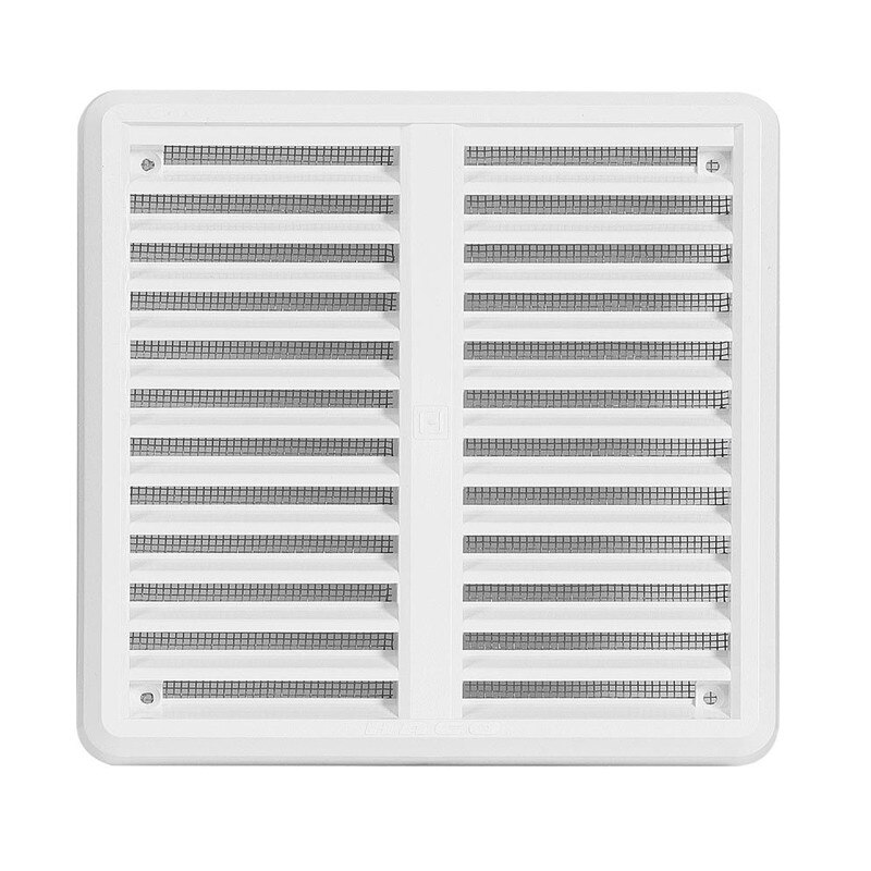 Rama de aerisire acoperita cu plasa, 15x15 cm, alb, Haco