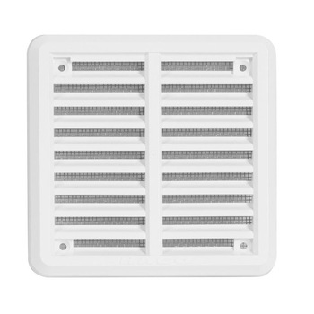 Rama de aerisire acoperita cu plasa, 10x10 cm, alb, Haco Rama de aerisire acoperita cu plasa, 10x10 cm, alb, Haco