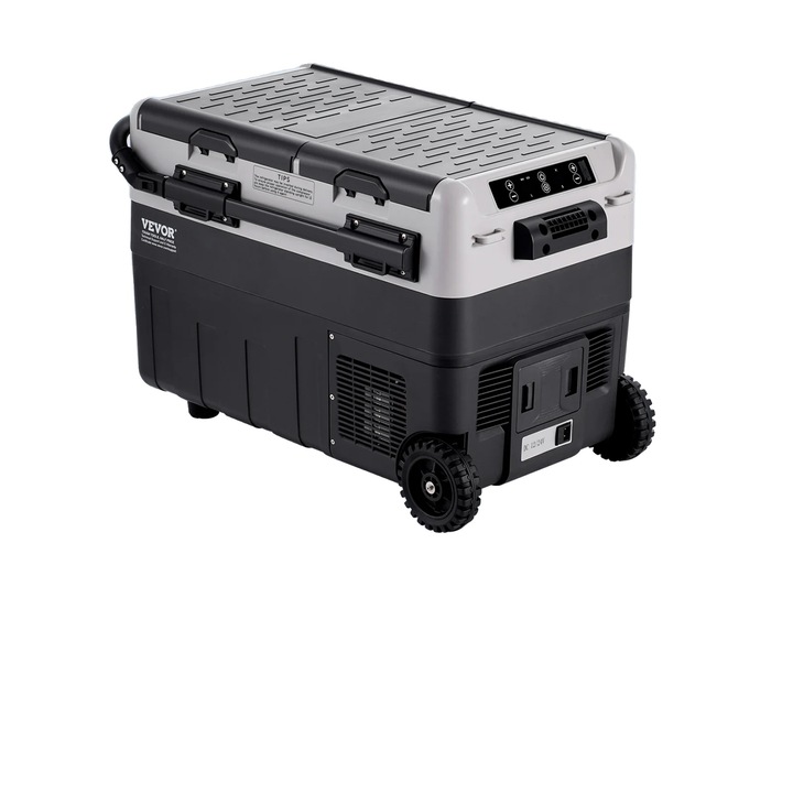 Преносим хладилник за кола VEVOR, обем 50L, бързо охлаждане до -20C, размери 440x708x473mm