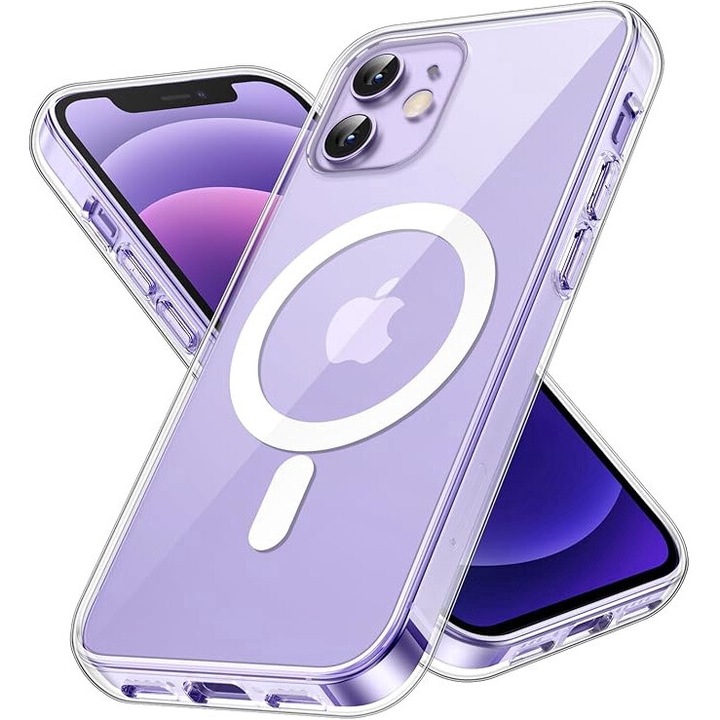 NGISTE EVYISPD® tok iPhone 12/12 Pro telefonhoz, polikarbonát, Magsafe töltéssel, átlátszó