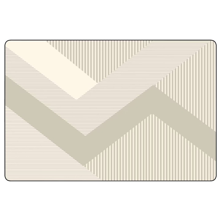 Подложка за оттичане на машината за еспресо, диатомит, устойчива на абразия, абсорбираща, лесна за почистване и съхранение, подходяща за кухня и машина за еспресо, 40x50 см, бял геометричен модел