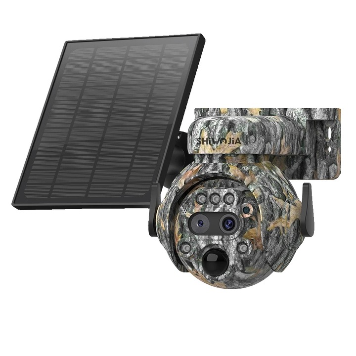 8MP камера за наблюдение, 12X Zoom, захранвана от слънчева енергия, 64GB, 360° зрителен ъгъл