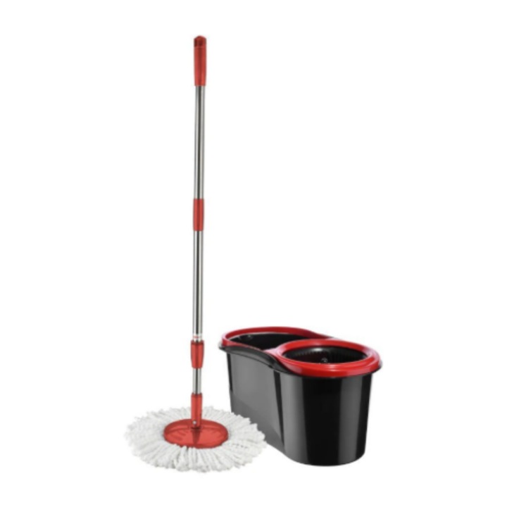 Въртящ се моп с резерва от памук, Novahome, ART CLEAN, на 360 градуса с телескопична дръжка и кофа с цедка