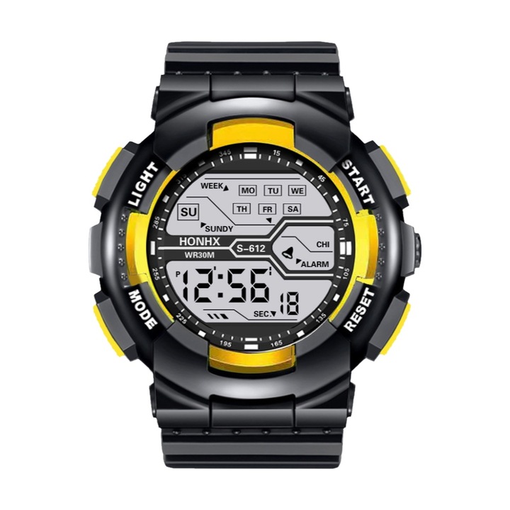 Ceas copii Zeaicos unisex sportiv multifunctional digital luminos impermeabil, multicolor, handmade