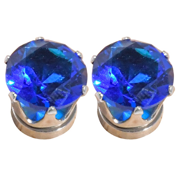 Cercei unisex Enforose, piatra magnetica, zirconiu, design elegant