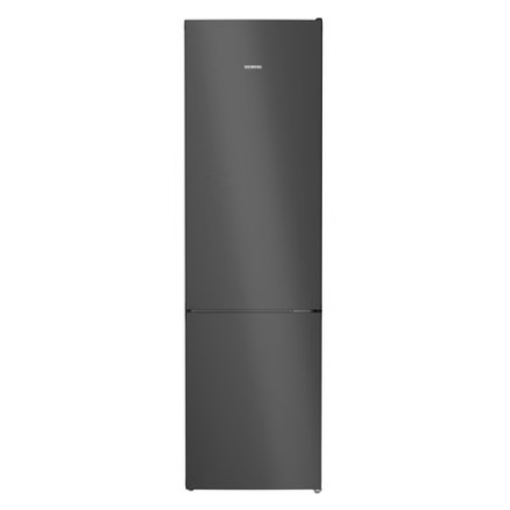 Combina frigorifica Siemens MK69KGNXAA iQ300, 363 l, hyperFresh, NoFrost, 3 sertare congelator, 203 cm inaltime, BlackSteel