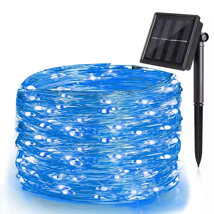 Instalatie solara, Enforose, LED, sarma de cupru, albastru