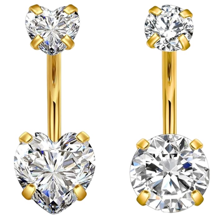 Inele pentru Buric, 14G, 10mm, Auriu