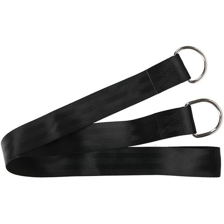 Curea de suspendare hamac Enero Camp, 150x5cm, negru, capacitate maxima 200kg