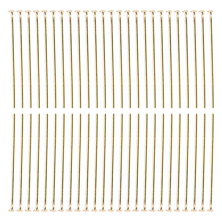 Set 50 buc stifturi cu cap plat din otel inoxidabil, bricolaj, margele, bijuterii, pandantiv, Enforose