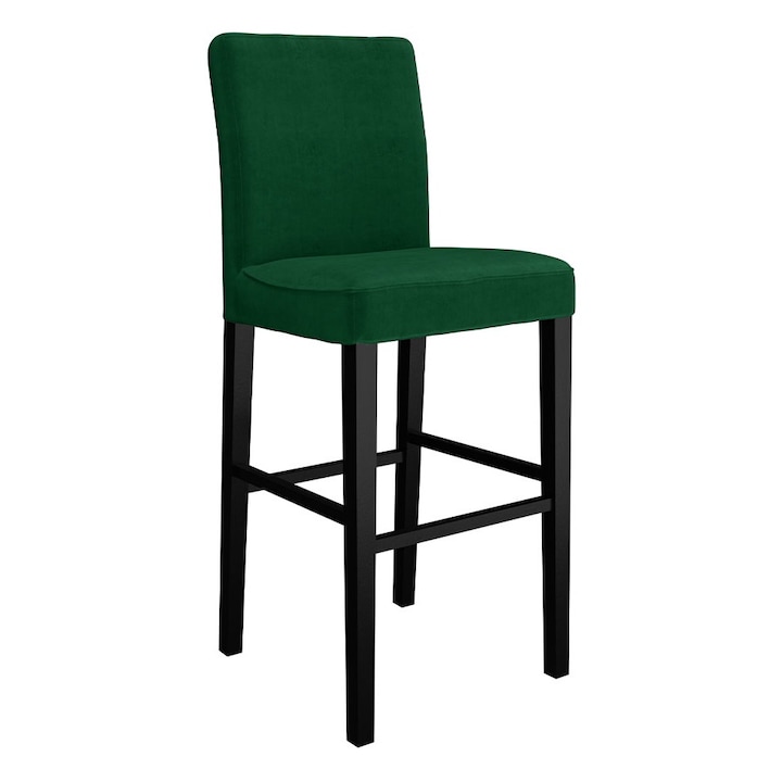 Scaun de bar Brizot, MIRJAN24, negru + verde, 45x52x105 cm