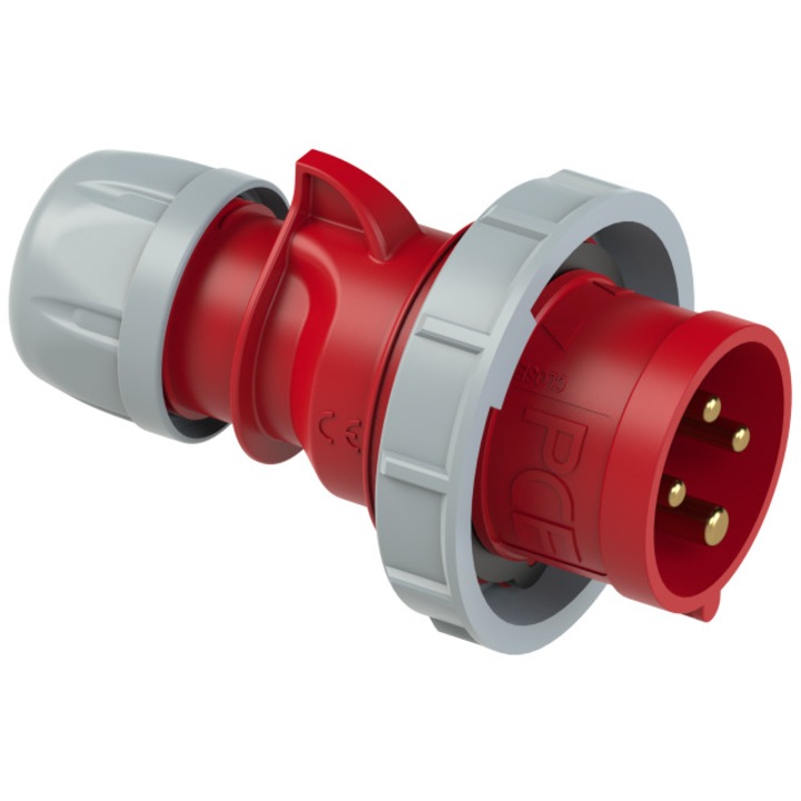 Fisa stecher industrial trifazic pe cablu 4 poli 32A IP67