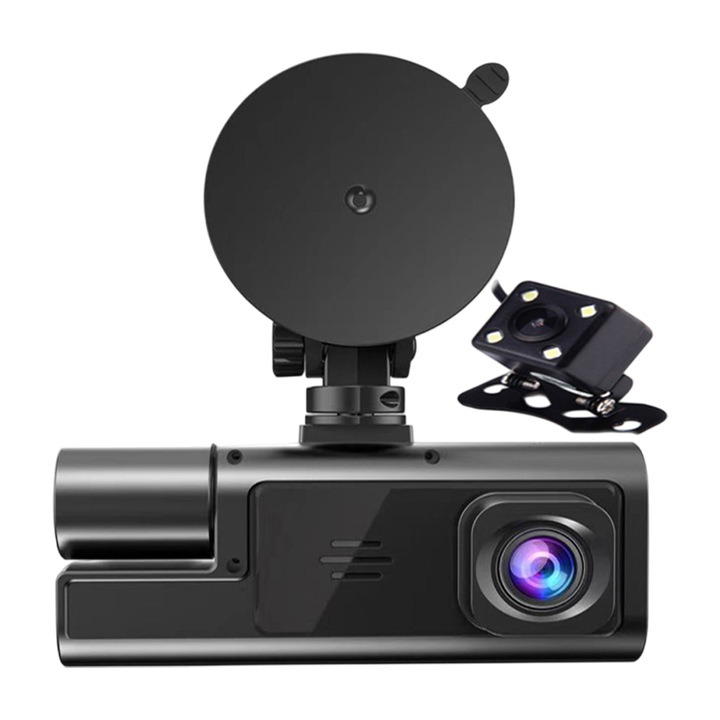 Recorder auto Enforose 1080P, 3 camere, unghi larg 170, monitorizare 24h