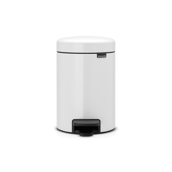 Cos de gunoi cu pedala, inox 3 l, alb, NewIcon, Brabantia Cos de gunoi cu pedala, inox 3 l, alb, NewIcon, Brabantia