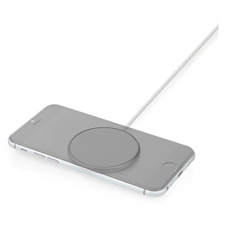 Магнитно безжично зарядно, 15W, 2A, включва USB-C кабел, алуминий