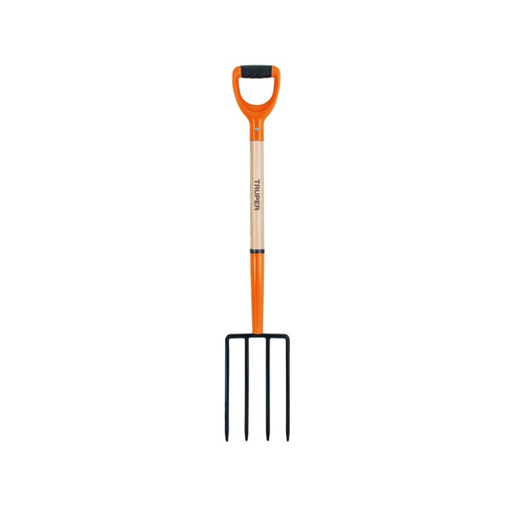 TRUPER BJ-4PC 4 Ágú Acél Ásóvilla D Comfort Grip Markolattal 18/102 cm