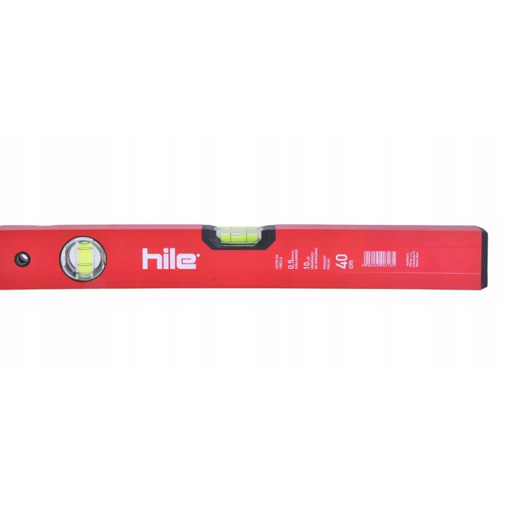 Nivela din aluminiu Hile 40cm, precizie 0,5mm/m, design ergonomic