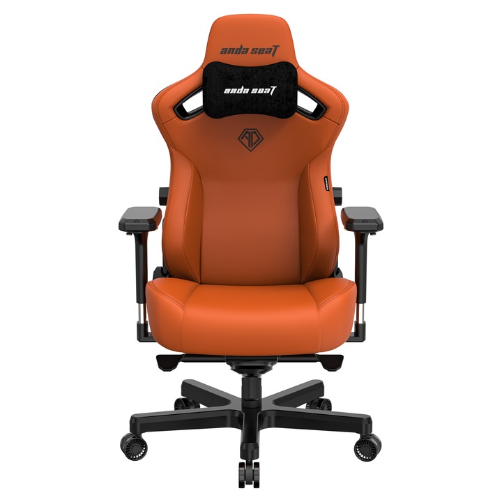 Scaun de gaming Ergonomic Anda Seat Kaiser 3 L, Orange, Piele Ecologica, Rotativ
