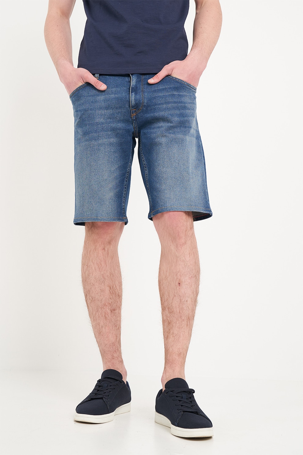 Lee Cooper, Pantaloni scurti cu design 5 buzunare, Albastru, 38