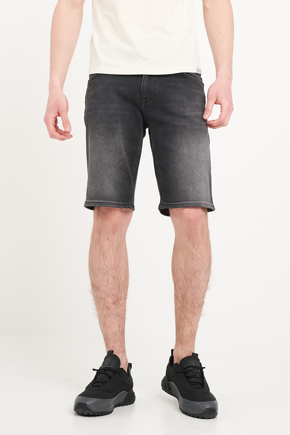 Lee Cooper, Blugi scurti cu talie medie, Negru stins, 30