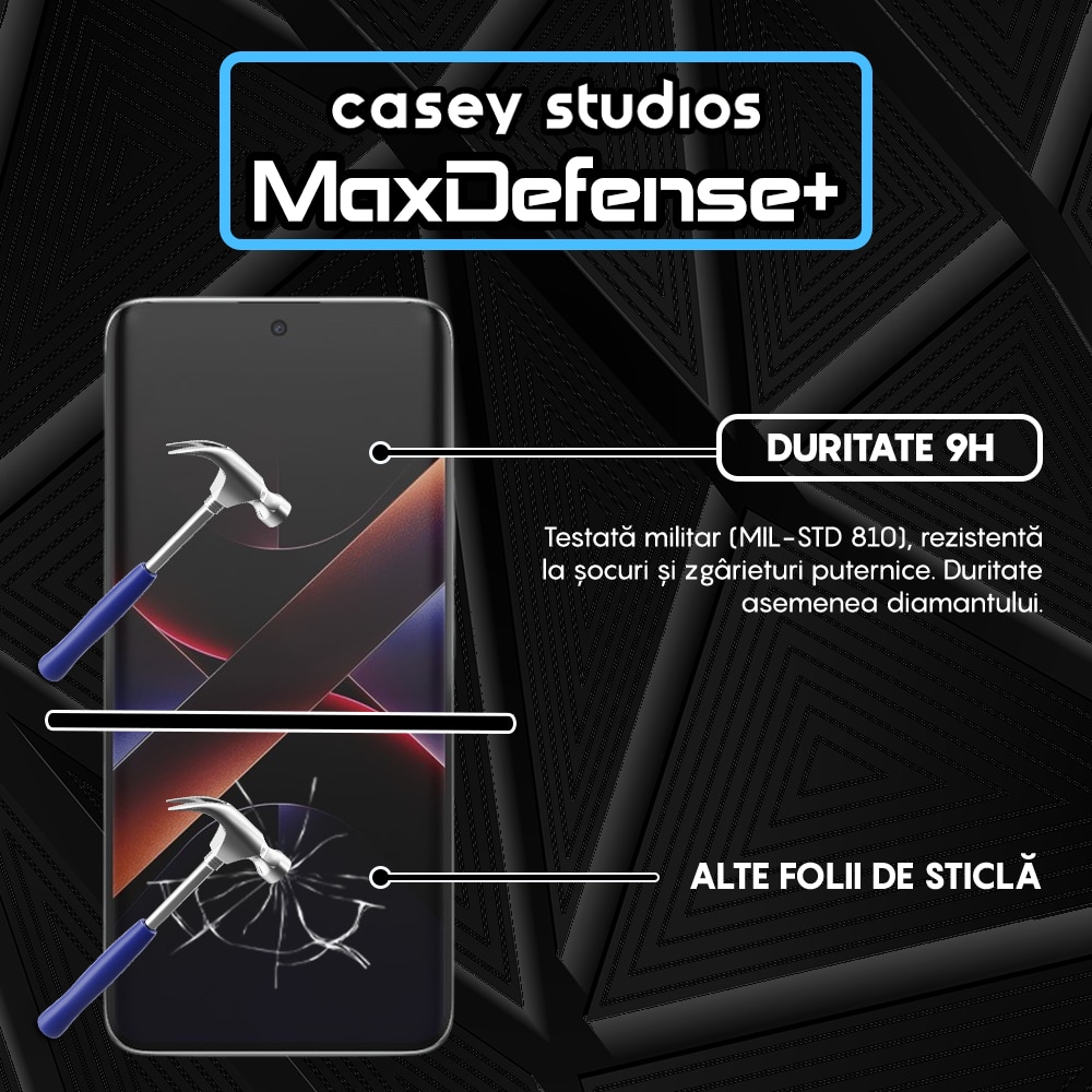 Folie Sticla CASEY STUDIOS compatibila cu Xiaomi Poco X7, Full Glue, Sticla Securizata, Duritate Militara, Ultra HD, Protectie Profesionala Ecran 3D, Anti Zgarieturi, Anti Socuri