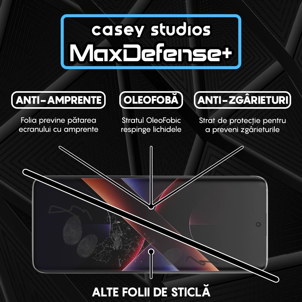 Folie Sticla CASEY STUDIOS compatibila cu Xiaomi Poco X7, Full Glue, Sticla Securizata, Duritate Militara, Ultra HD, Protectie Profesionala Ecran 3D, Anti Zgarieturi, Anti Socuri