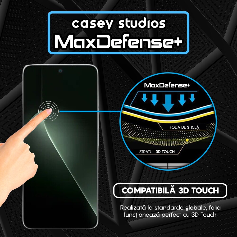 Folie Sticla CASEY STUDIOS compatibila cu Honor GT, Full Glue, Sticla Securizata, Duritate Militara, Ultra HD, Protectie Profesionala Ecran 3D, Anti Zgarieturi, Anti Socuri