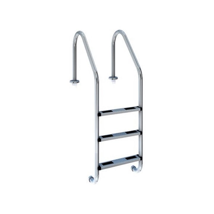 Scara piscina Standard cu 3 trepte, model Luxe AISI 316