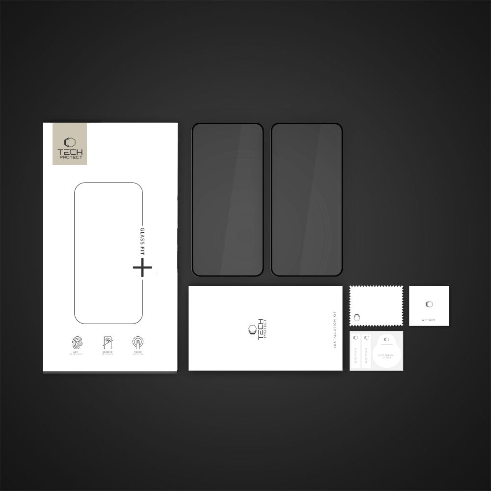 Set 2 folii protectie TECH-PROTECT Glass Fit compatibil cu Samsung Galaxy A36 / A56 5G Black