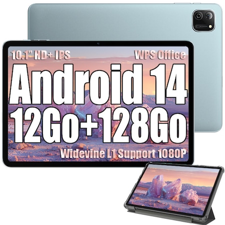 Pachet promo: Tableta Oscal Pad 70 WiFi, 10.1 inch, Android 14, 12GB Ram(4GB + 8GB extensibili), 800×1280, WiFi6, Cortex-A53 cu patru nuclee, 128GB ROM, Expandabil 1TB, 6580mAh, Albastru + Tastatura Bluetooth, Blackview, ABS, Wireless, telefon, tableta, PC, Portabila, Windows, Mac, Android, iOS, Baterie Reincarcabila, Negru