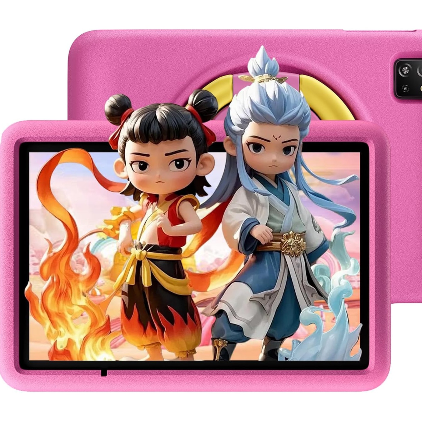 Tableta pentru copii Blackview Tab A6 Kids, Android 14, 10.1", 60Hz, 12GB Ram(4GB + 8GB extensibili), 128GB Rom, 800x1280, 5100mAh, Card TF unic, Tableta educationala, Roz