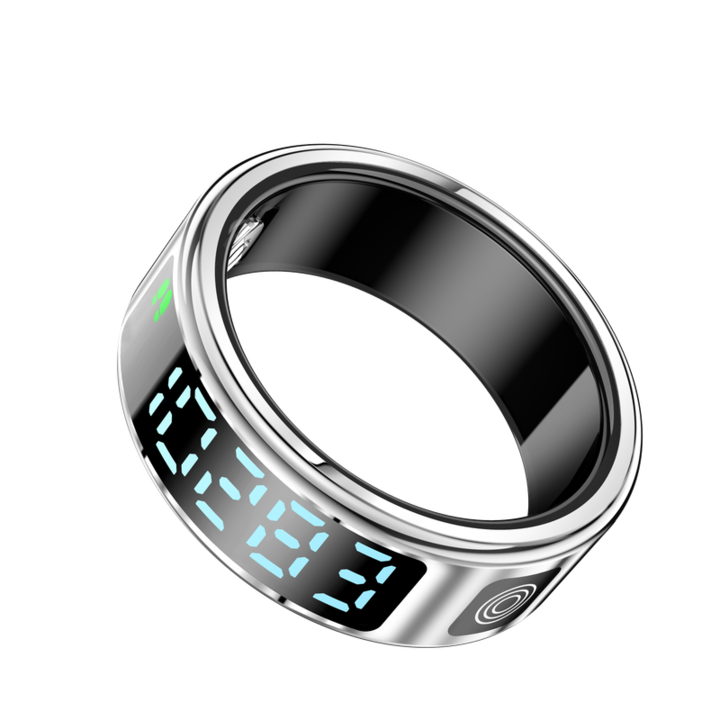 Inel Inteligent, argintiu, monitorizare sanatate, IP68, 9
