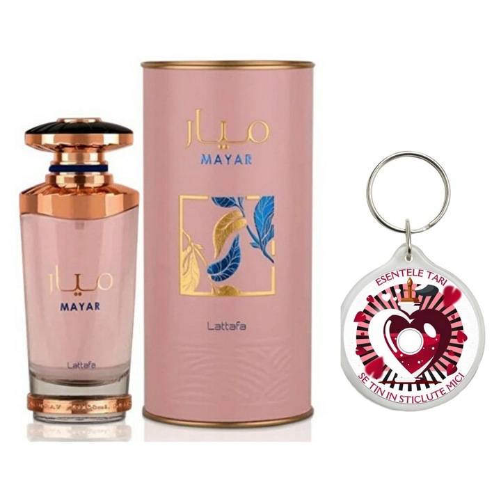 Set Apa de Parfum Mayar, Lattafa, Femei 100ml Parfum arabesc si breloc esentele tari se tin in sticlute mici