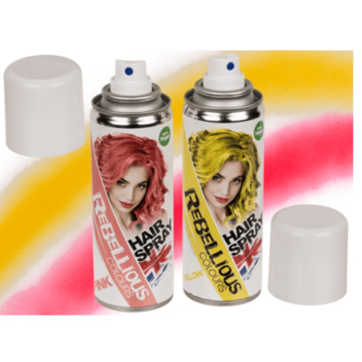 Hajfesték spray - rózsaszín és sárga