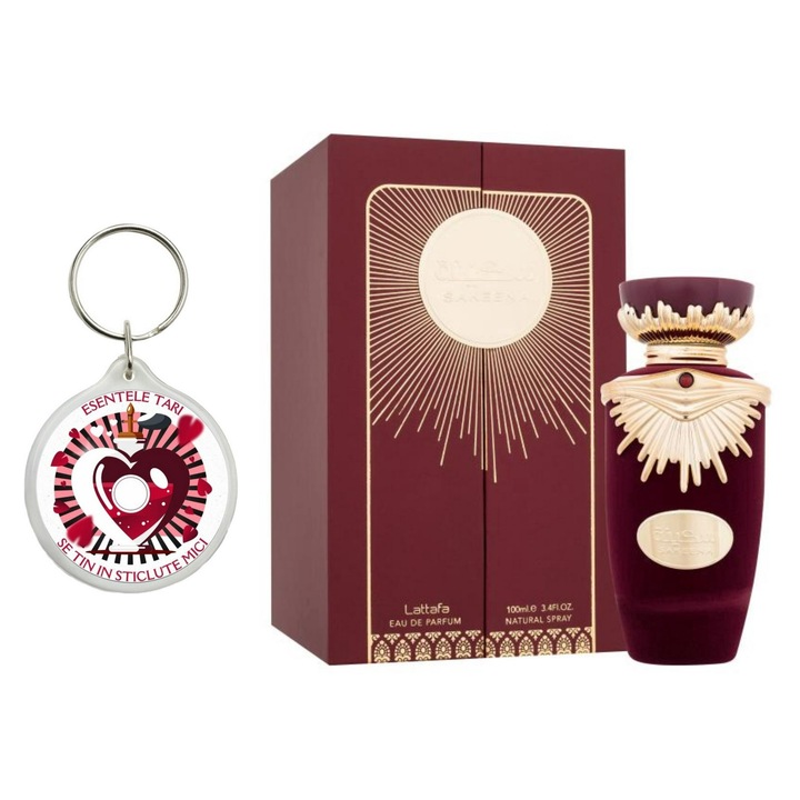 Set Apa de Parfum Sakeena, Lattafa, Femei 100ml Parfum arabesc si breloc esentele tari se tin in sticlute mici