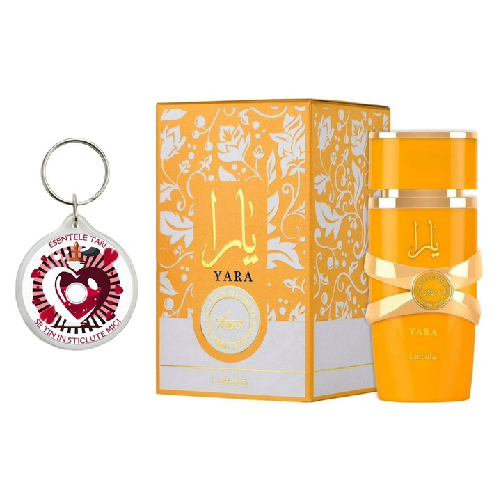 Set Apa de Parfum Yara Tous, Lattafa, Femei 100ml Parfum arabesc si breloc esentele tari se tin in sticlute mici